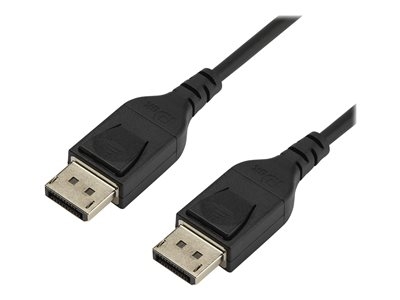 StarTech Câble Certifié VESA DisplayPort 1.4 1 m - 8K 60Hz HBR3 HDR - Cordon Écran Super UHD DisplayPort vers DisplayPort - Câble Fin Ultra HD 4K 120Hz DP 1.4 M/M Connecteur M/M (DP14MM1M) - Câble DisplayPort - DisplayPort (M) verrouillé pour DisplayPort (M) verrouillé - DisplayPort 1.4 - 1 m - support 8K - noir - pour P/N: CDP2DPHD, CDP2DPVGA, SV231QDPU34K, TB32DP14