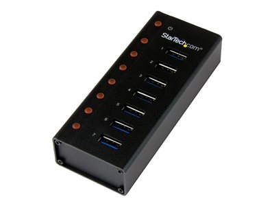 StarTech.com Hub USB 3.0 à 7 ports - Concentrateur USB à montage mural / sur bureau avec boîtier métallique - Hub USB 3.0 portable - Concentrateur (hub) - 7 x SuperSpeed USB 3.0 - de bureau, fixation murale - pour P/N: BNDTBUSB3142, PEXUS313AC2V, PEXUSB311A1E, PEXUSB312A2, PEXUSB314A2V, PEXUSB314A2V2