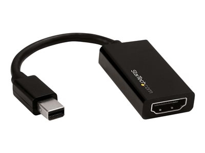 StarTech Adaptateur Mini DisplayPort vers HDMI - Convertisseur Mini DP vers HDMI - M/F - Ultra HD 4K 60 Hz - Noir - Convertisseur vidéo - DisplayPort - HDMI