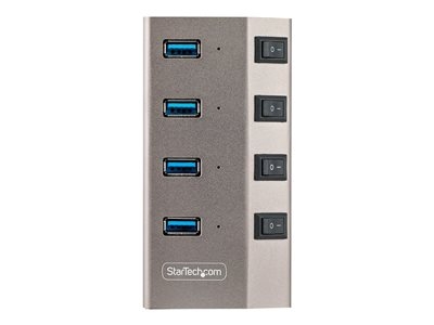 StarTech.com Hub USB-C Auto-Alimenté 4 Ports, USB-C vers USB-A, BC 1.2 - Concentrateur (hub) - 4 x USB 3.2 Gen 1 - de bureau