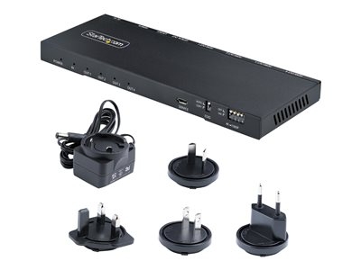 StarTech.com 4-Port HDMI Splitter, 4K 60Hz HDMI 2.0 Video, 1 In 4 Out HDMI Splitter, 4K HDMI Splitter w/Built-in Scaler, 3.5mm/Optical Audio Port, Durable Metal Housing, HDR/HDCP - 1x4 HDMI Display/Output Splitter (HDMI-SPLITTER-44K60S) - Répartiteur vidéo/audio - 4 x HDMI - de bureau