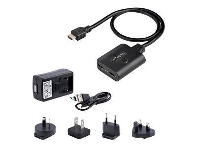 StarTech.com Répartiteur HDMI 2 Ports, 1 In 2 Out, HDMI 4K 60Hz, HDR/HDCP - Répartiteur vidéo/audio - de bureau