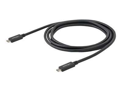 StarTech Câble USB-C vers USB-C de 50 cm - Cordon USB Type C vers USB Type C - M/M - USB 3.1 (10Gb/s) - Câble USB - USB-C (M) droit pour USB-C (M) droit - USB 3.1 Gen 2 / Thunderbolt 3 / DisplayPort 1.2 - 50 cm - support 4K - noir - pour P/N: HB31C2A2CB, HB31C3A1CS, HB31C4AS, M2E1BRU31C, PEXUSB311AC3, SV211HDUC, SV221HUC4K