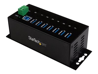 StarTech.com Hub USB 3.0 industriel à 7 ports - Concentrateur USB 3.0 avec protection contre ESD (DES) - Concentrateur (hub) - 7 x SuperSpeed USB 3.0 - Montage sur rail DIN, fixation murale - Tension CC - pour P/N: ITB20D3250, USB312SAT3CB, USB315CB2M, USBLT1MWS, USBLT2MBR, USBLTM1MBK, USBLTM1MWH