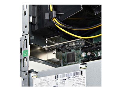 StarTech.com 1-Port Gigabit PCIe Network Adapter Card, TAA Compliant - Adaptateur réseau - PCI Express x1 profil bas - Gigabit Ethernet x 1 - noir - Conformité TAA