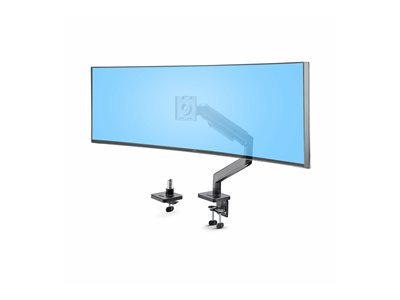StarTech.com Monitor Desk Mount For 49" Ultrawide Curved Screen, Max 44lb - Kit de montage (bras à ressort, Bras pivotant, base, support VESA, montage en C de 10 à 80 mm, support d'oeillet 10 - 35 mm) - bras réglable avec ressort mécanique - pour écran LCD / écran LCD incurvé - plastique, aluminium, acier - noir - Taille d'écran : up to 49" (ultra-wide) - montrable sur bureau