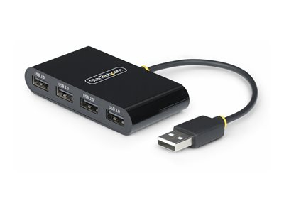 StarTech.com 4-Port USB 2.0 Hub, USB Bus Powered, Small Travel Mini USB Hub, USB 2.0 Splitter, Multi-Port Portable USB Hub, 480Mbps, Overcurrent Protection (OCP) - Concentrateur (hub) - 4 x USB 2.0 - de bureau