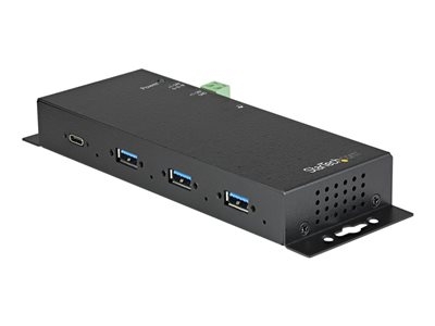 StarTech.com Hub USB-C 10Gbps à 4 Ports - Hub USB Type-C Industriel Métallique avec 3xUSB-A &amp; 1xUSB-C - Protection ESD/Surtension - Hôte USB-C ou USB-A - Alimenté par USB - Montable (HB31C3A1CME) - Concentrateur (hub) - 1 x USB-C + 3 x USB 3.1 - de bureau - CA 110 - 230 V