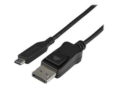 StarTech.com Cable adaptateur USB-C vers DisplayPort de 1 m - 8K a 30 Hz - HBR3 - Compatible Thunderbolt 3 - Adaptateur vidéo externe - USB-C - DisplayPort - noir - pour P/N: TB4CDOCK