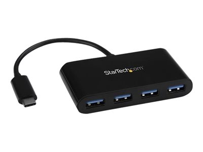 Startech Hub USB 3.0 compact à 4 ports alimenté par bus - Concentrateur USB Type-C - USB-C vers 4x USB-A - Concentrateur (hub) - 4 x SuperSpeed USB 3.0 - de bureau