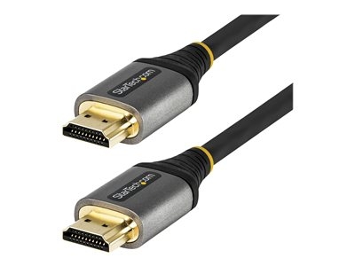 StarTech.com Câble HDMI 2.0 Premium Certifié 2m - Câble Écran HDMI High Speed Ultra HD 4K 60Hz avec Ethernet - HDR10, ARC - Cordon Moniteur Vidéo UHD - Câble HDMI pour PC/TV - M/M (HDMMV2M) - Premium High speed - câble HDMI avec Ethernet - HDMI mâle pour HDMI mâle - 2 m - blindé - gris, noir - passif, support pour 4K60Hz (3840 x 2160)