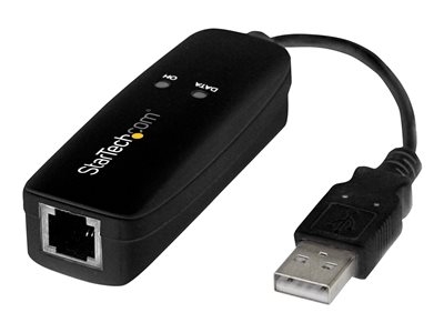 StarTech Modem fax USB 2.0, matériel externe 56K Dial Up V.92 Modem/Dongle/Adaptateur, Modem fax ordinateur/ordinateur portable, Prise USB vers téléphone, Modem de données USB, Fax réseau/CMR/POS - Dongle modem 56K V.92 - Fax / modem - USB - 56 Kbits/s - K56Flex, V.90, V.92