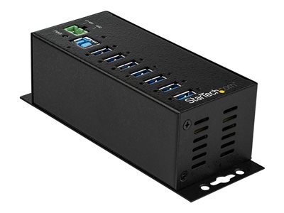 StarTech.com Hub USB 3.0 industriel à 7 ports - Alimentation externe - Protection contre DES et les surtensions jusqu'à 350 W (HB30A7AME) - Concentrateur (hub) - 7 x USB 3.2 Gen 1 - Montage sur rail DIN, fixation murale - Conformité TAA - pour P/N: ITB20D3250