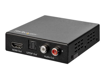 StarTech.com Extracteur audio HDMI vers RCA ou Toslink - 4K 60 Hz - Adaptateur HDMI vers audio analogique/numérique (HD202A) - Extracteur de signal audio HDMI - noir