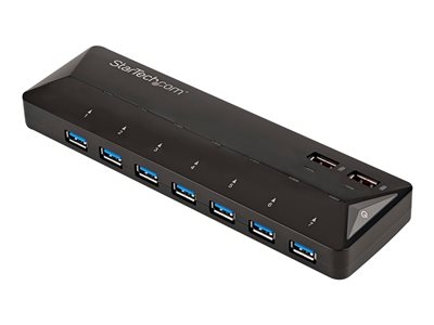 Startech Hub USB 3.0 à 7 ports plus ports dédiés à la charge - Concentrateur USB avec station de charge rapide - 2x 2,4 A - Commutateur de partage des périphériques USB - 7 x SuperSpeed USB 3.0 - de bureau - pour P/N: USB312SAT3CB, USB315CB2M, USBLT1MWS, USBLT2MBR, USBLT30CMW, USBLTM1MBK, USBLTM1MWH