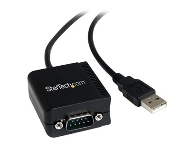 StarTech.com Câble adaptateur de 1,80 m USB vers série DB9 RS232 - Chipset FTDI - Mémorisation de port - 1x DB-9 mâle - 1x USB A mâle - Adaptateur série - USB - RS-232 - noir
