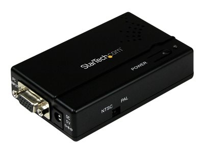 StarTech.com Convertisseur haute résolution VGA vers Composite ou S-Video. - Convertisseur vidéo - VGA - vidéo composite, S-video - noir