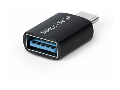 StarTech.com USB-C to USB-A Adapter, USB 5Gbps, Compact USB-C Male to USB-A Female Adapter, Durable Metal Housing, M/F - Adaptateur USB - USB-C (M) pour USB (F) - USB 3.2 Gen 1 - 5 V - 3 A - passif, up to 5 Gbps data transfer rate - noir