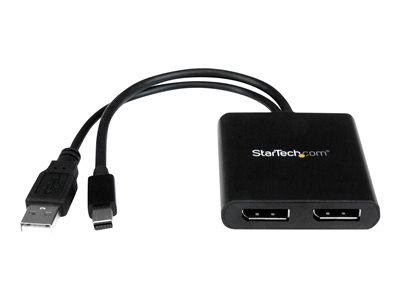 StarTech.com Splitter multi-écrans Mini DisplayPort vers 2x DisplayPort - Hub MST à 2 ports - Répartiteur Mini DP 1.2 vers 2x DP - Répartiteur video - 2 x DisplayPort - de bureau