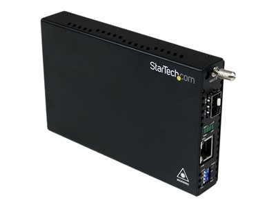 StarTech.com Convertisseur RJ45 Gigabit Ethernet sur Fibre Optique avec SFP Ouvert - 1000Mbps MonoMode/MultiMode - Convertisseur de média à fibre optique - 1GbE - 1000Base-SX, 100Base-LX, 1000Base-T - RJ-45 / SFP (mini-GBIC) - pour P/N: GLCSXMMRGDST, J4858C10PKST, J4858CST, SVA12M2NEUA, SVA12M5NA