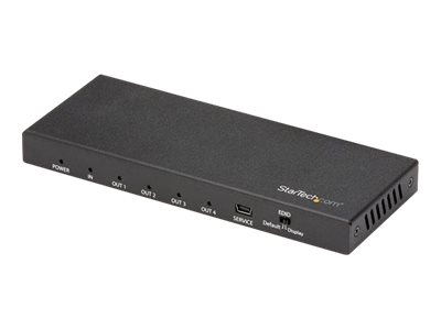 StarTech.com Répartiteur HDMI à 4 ports - 4K 60 Hz (ST124HD202) - Répartiteur vidéo/audio - 4 x HDMI - de bureau