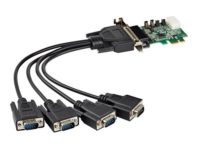Startech Carte série PCI Express RS232 à 4 ports - Adaptateur - Adaptateur série - PCI Express x1 profil bas - RS-232 x 4