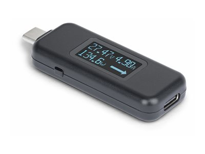 StarTech.com USB-C Power Tester, Bi-Directional Digital Voltage/Current - Testeur de puissance USB-C - multimètre numérique, bidirectionnel - noir
