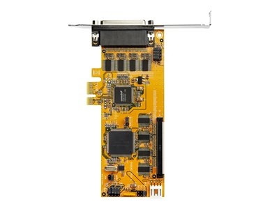 Startech Carte série PCI Express à 8 ports avec UART 16550 - Adaptateur série - PCIe profil bas - RS-232 x 8 - jaune - Conformité TAA