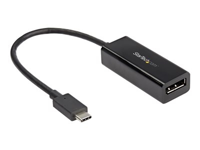 StarTech Adaptateur USB C vers DisplayPort, 8K/5K/4K USB Type C vers DP 1.4 Convertisseur vidéo en mode alternatif, HBR3/DSC/HDR, 8K 60Hz, Adaptateur d'affichage pour moniteur DisplayPort 1.4 compatible Thunderbolt 3 - Adaptateur 8K USB-C vers DP (CDP2DP14B) - Adaptateur DisplayPort - USB-C (M) pour DisplayPort (F) - Thunderbolt 3 / DisplayPort 1.4 - support 1080p, support 4K 120 Hz, support 8K60Hz (7680 x 4320), support pour 5K60Hz - noir - pour P/N: TB4CDOCK