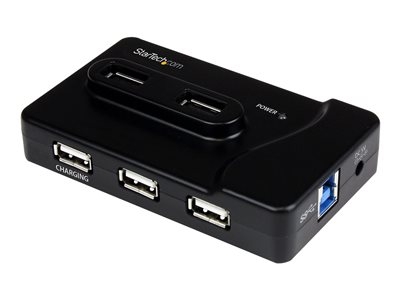StarTech.com Hub combiné USB 3.0/2.0 6 ports avec port de charge - Concentrateur (hub) - 2 x SuperSpeed USB 3.0 + 4 x USB 2.0 - de bureau - pour P/N: MSDREADU3CA, SDMSDRWU3AC, USB312SAT3CB, USB315CB2M, USBLTM1MBK, USBLTM1MWH