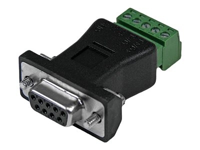 StarTech.com Adaptateur DB9 - Série vers bornier - RS422 / RS485 - Convertisseur série vers connecteur bornier - Adaptateur série - bloc terminal à 5 broches pour DB-9 (M) - noir - pour P/N: PCI2S232485I, PCI2S4851050
