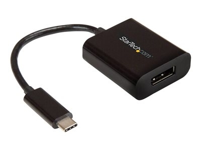 StarTech Adaptateur vidéo USB Type-C vers DisplayPort - 4K 60 Hz - Adaptateur DisplayPort - USB-C (M) pour DisplayPort (F) - Thunderbolt 3 / DisplayPort 1.4 - 14 cm - support 8K30Hz (7680 x 4320), support pour 4K60Hz - noir - pour P/N: BNDTB10GI, BNDTB210GSFP, BNDTB410GSFP, BNDTB4M2E1, BNDTBUSB3142, TB4CDOCK
