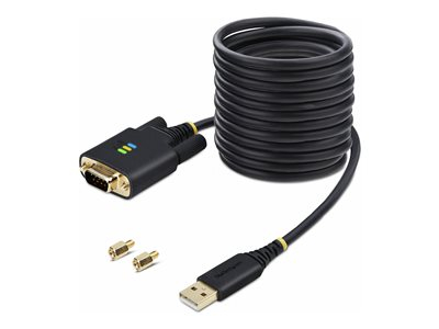 StarTech.com Adaptateur USB vers Série de 3m - COM Rétention, DB9 RS232 - Câble USB / série - USB (M) pour DB-9 (M) - 3 m - noir