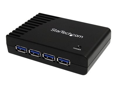 StarTech.com Hub USB 3.0 à 4 ports - Concentrateur USB SuperSpeed - Noir - Concentrateur (hub) - 4 x SuperSpeed USB 3.0 - de bureau