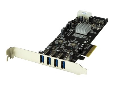 Startech Carte contrôleur PCIe à 4 ports USB 3.0 avec 2 voies dédiées - Adaptateur USB - PCIe x4 - USB 3.0 x 4 - pour P/N: BNDTB10GI, BNDTB210GSFP, BNDTB310GNDP, BNDTB410GSFP, BNDTB4M2E1, BNDTBUSB3142