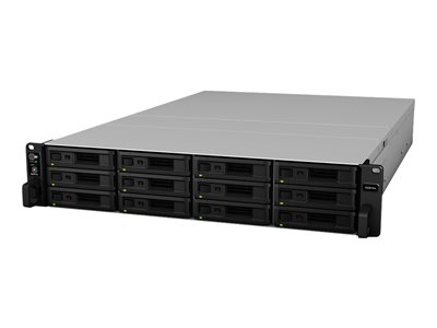 Synology RackStation RS3618XS - Serveur NAS - 12 Baies - rack-montable - SATA 6Gb/s - RAID RAID 0, 1, 5, 6, 10, JBOD, RAID F1 - RAM 8 Go - Gigabit Ethernet - iSCSI support - 2U