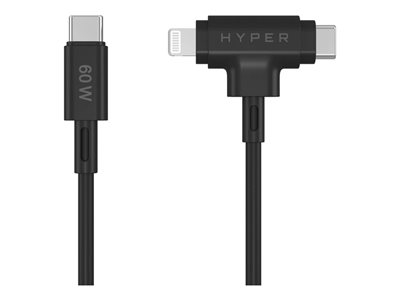 HyperJuice - Câble Lightning - USB-C mâle pour Lightning, USB-C mâle - 1.5 m - noir
