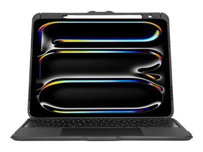 Targus Versavu - Clavier et étui (boîtier de clavier) - avec trackpad - rétroéclairé - sans fil - Bluetooth 5.0 - QWERTY - Espagnol - noir