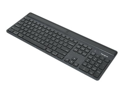 Targus EcoSmart - Clavier - collecte durable d'énergie - antimicrobienne - rétroéclairé - sans fil - Bluetooth 5.0 - QWERTY - Nordique - commutateur : commutateurs à clé à ciseaux - noir - emballages recyclés