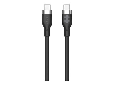 HyperJuice - Câble USB - USB-C (M) pour USB-C (M) - USB 2.0 - 1.5 m - USB Power Delivery (60W), gamme de puissance étendue (EPR) - noir