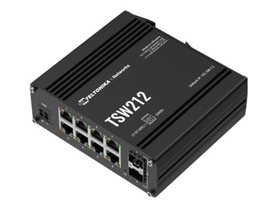 Teltonika TSW212 - Commutateur - Géré - 8 x 10/100/1000 + 2 x SFP - Montage sur rail DIN, montable en surface