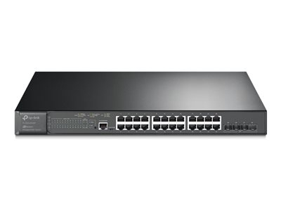 TP-Link JetStream TL-SG3428XMP V3.6 - Commutateur - C2+ - Géré - 24 x 10/100/1000 (PoE+) + 4 x 10 Gigabit SFP+ - Montable sur rack - PoE+ (384 W)