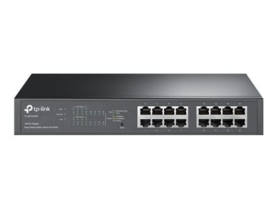 TP-Link TL-SG1016PE - Commutateur - intelligent - 8 x 10/100/1000 (PoE+) + 8 x 10/100/1000 - de bureau, Montable sur rack - PoE+ (110 W)