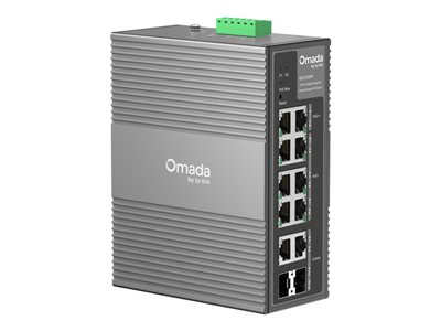 TP-Link Omada IES210GPP V1.6 - Commutateur - industriel - Géré - 6 x 10/100/1000 (PoE+) + 2 x 10/100/1000 (PoE++) + 2 x combo 100/1000 SFP/RJ-45 - Montage sur rail DIN, fixation murale - PoE++ (240 W)