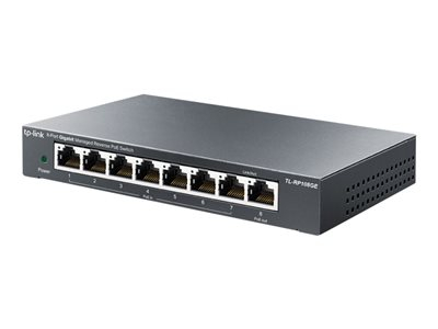 TP-Link TL-RP108GE - Commutateur - Géré - 7 x 10/100/1000 (entrée PoE) + 1 x 10/100/1000 (sortie PoE) - de bureau - Reverse PoE