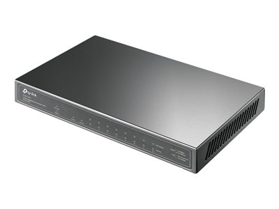 TP-Link TL-SG1210P - Commutateur - non géré - 8 x 10/100/1000 (PoE+) + 1 x 10/100/1000 (liaison montante) + 1 x Gigabit SFP (liaison montante) - de bureau - PoE+ (63 W)