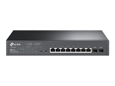 TP-Link JetStream TL-SG2210MP V4 - Commutateur - intelligent - 8 x 10/100/1000 (PoE+) + 2 x SFP - Montable sur rack, de bureau - PoE+ (150 W)