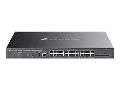 TP-Link Omada SG5428XMPP V1 - Commutateur - L3 Lite - Géré - 24 x 10/100/1000 (PoE++) + 4 x Ethernet 10 Go SFP+ - flux d'air côte à côte - Montable sur rack - PoE++ (500 W)