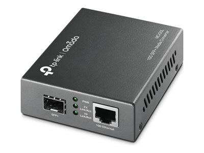 TP-Link Omada MC420L V1 - Convertisseur de média à fibre optique - 10GbE, 5GbE, 2.5GbE - 10GBase-LR, 10GBase-LRM, 10GBase-SR, 10GBase-T, 5GBase-T, 2.5GBase-T, 1000Base-T - RJ-45 / SFP+