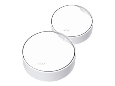 TP-Link Deco X50-PoE V1 - Système Wi-Fi - (2 routeurs) - maillage 1GbE - Wi-Fi 6 - Bi-bande - fixation murale, montable sur plafond